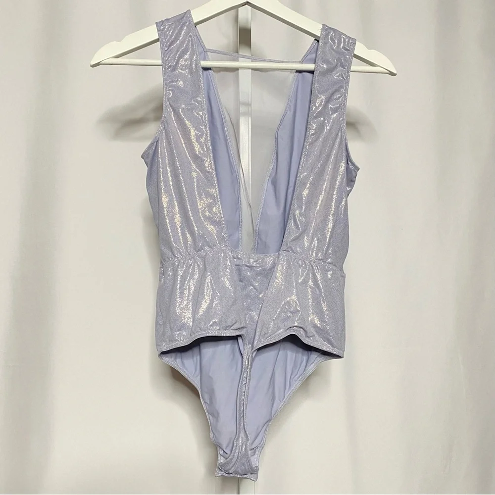 Victoria's Secret Lavender Glitter Bodysuit Sleeveless • M - Picture 6 of 6